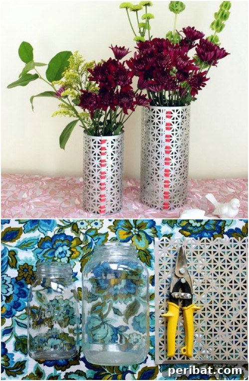 DIY Contemporary Metal Vases