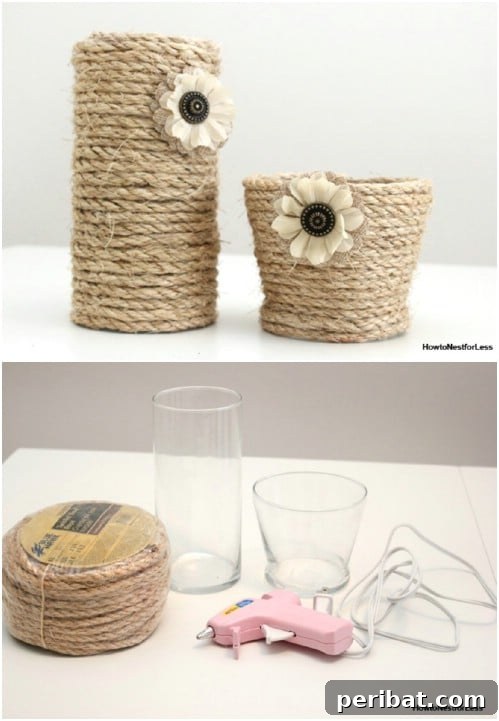 DIY Sisal Rope Vase