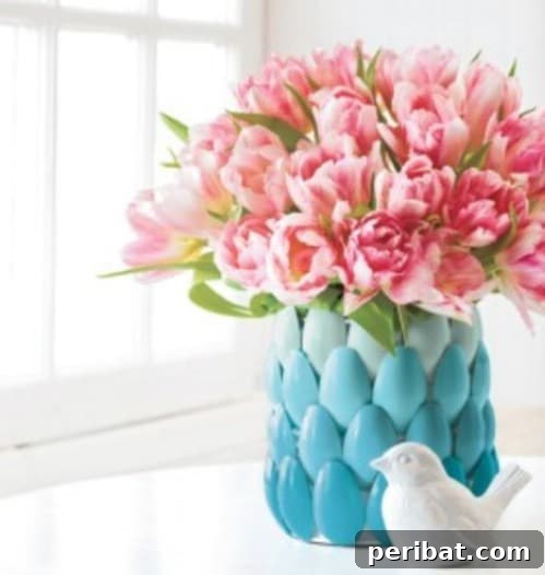 Repurposed Plastic Spoon Vase
