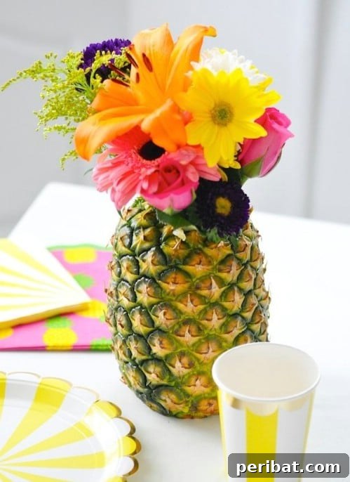 Summery DIY Pineapple Vase