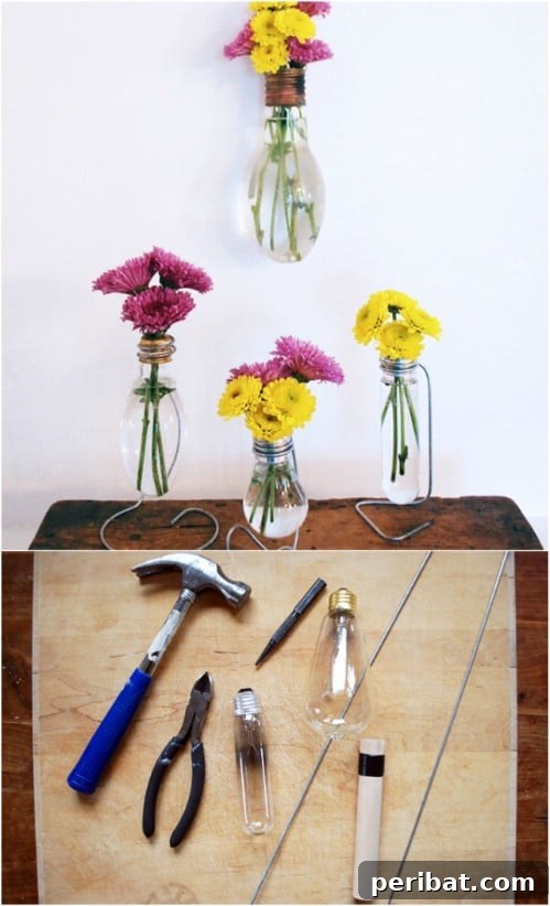 Easy Lightbulb Vases
