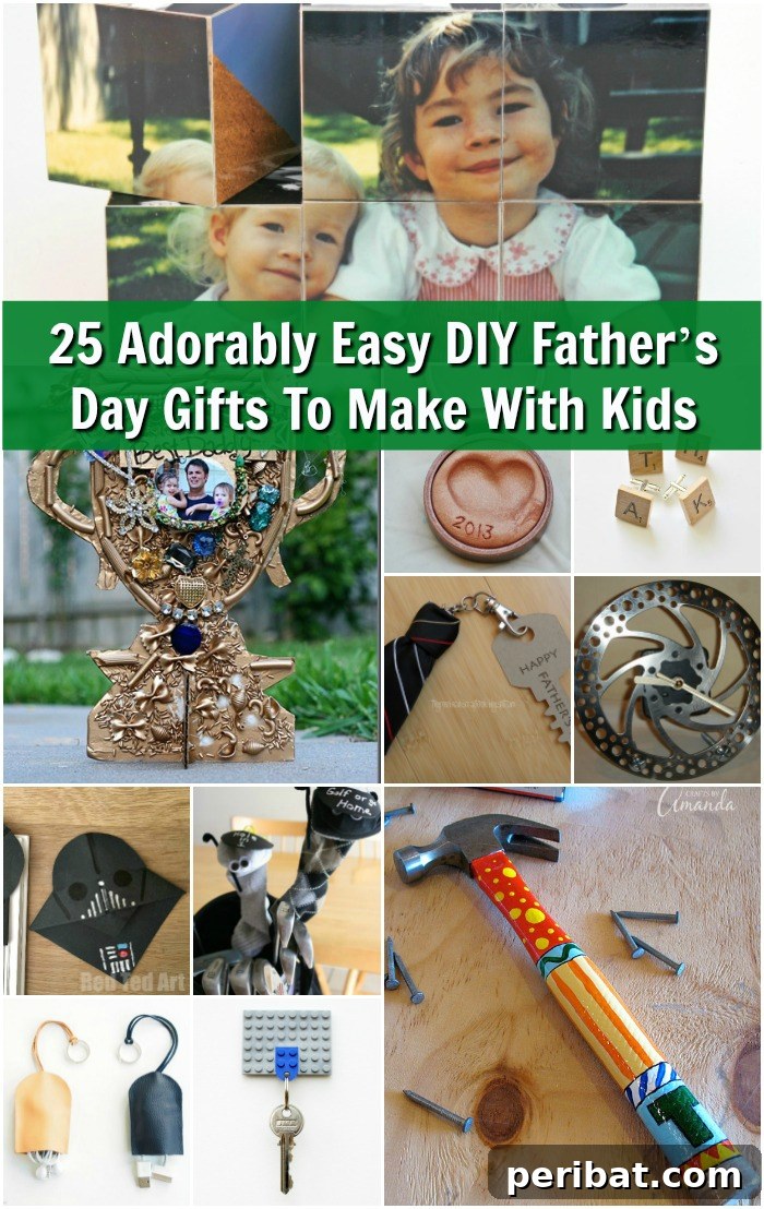 25 Cute and Quick Father's Day Crafts from Kids 2 25 Adorably Easy DIY Father’s Day Gifts To Make With Your Kids