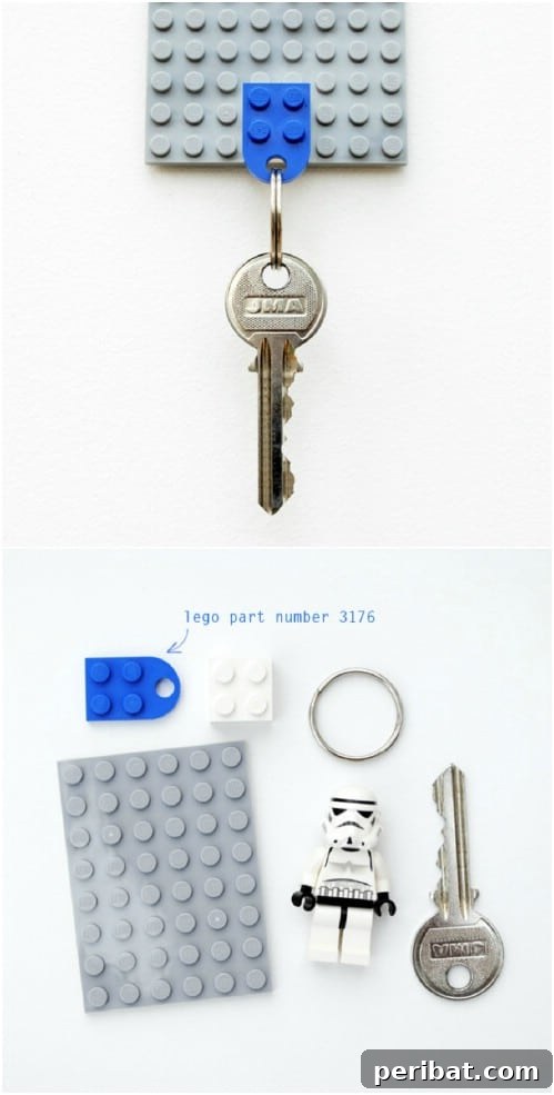 25 Cute and Quick Father's Day Crafts from Kids 15 Easy DIY Lego Key Holder