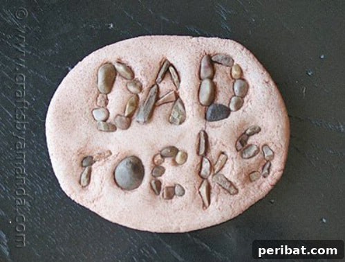 25 Cute and Quick Father's Day Crafts from Kids 19 DIY Dad Rocks Paperweight