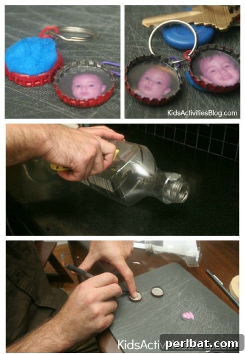 25 Cute and Quick Father's Day Crafts from Kids 20 Easy To Make Photo Key Ring
