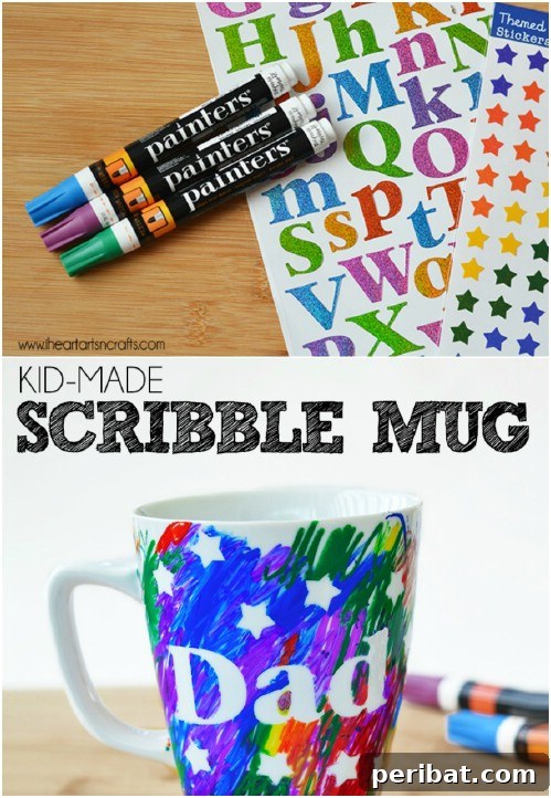 25 Cute and Quick Father's Day Crafts from Kids 23 Cute DIY Sharpie Mug For Dad