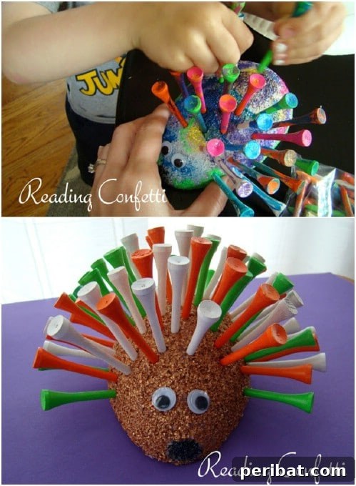 25 Cute and Quick Father's Day Crafts from Kids 26 DIY Golf Tee Porcupine Craft