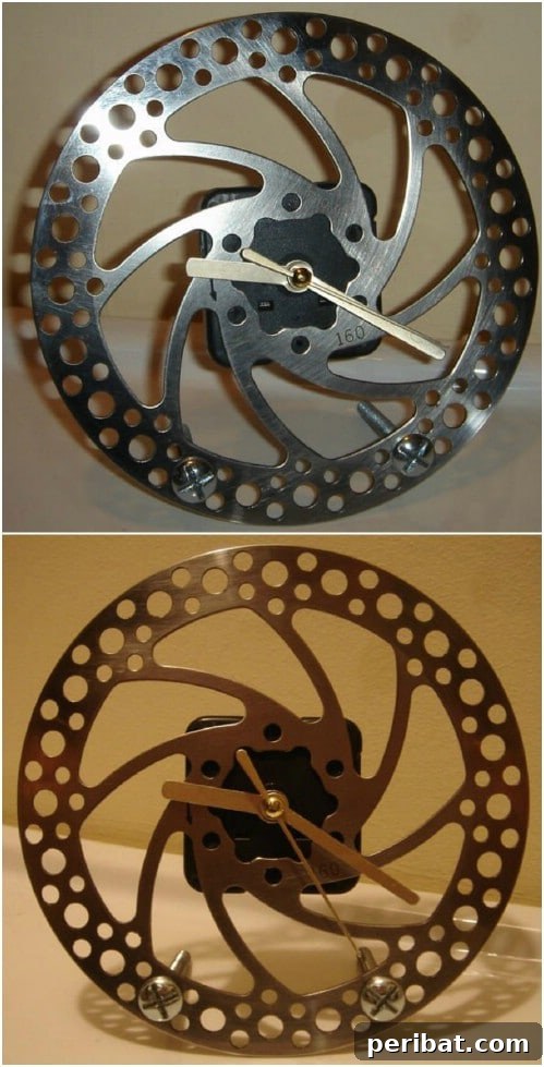 25 Cute and Quick Father's Day Crafts from Kids 5 DIY Brake Disc Clock