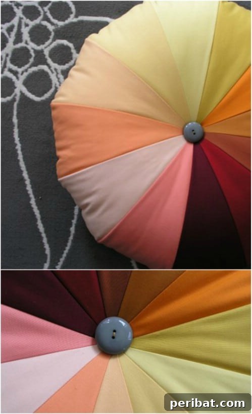 Lounge Large: 22 Easy DIY Giant Floor Cushions 20 DIY Rainbow Patchwork Pouf