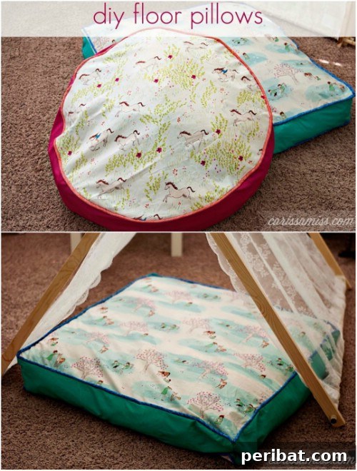 Lounge Large: 22 Easy DIY Giant Floor Cushions 22 Fast And Easy DIY Extra Large Floor Cushions