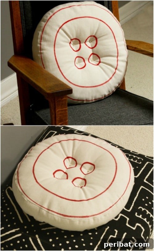 Lounge Large: 22 Easy DIY Giant Floor Cushions 6 Cute DIY Button Pillow