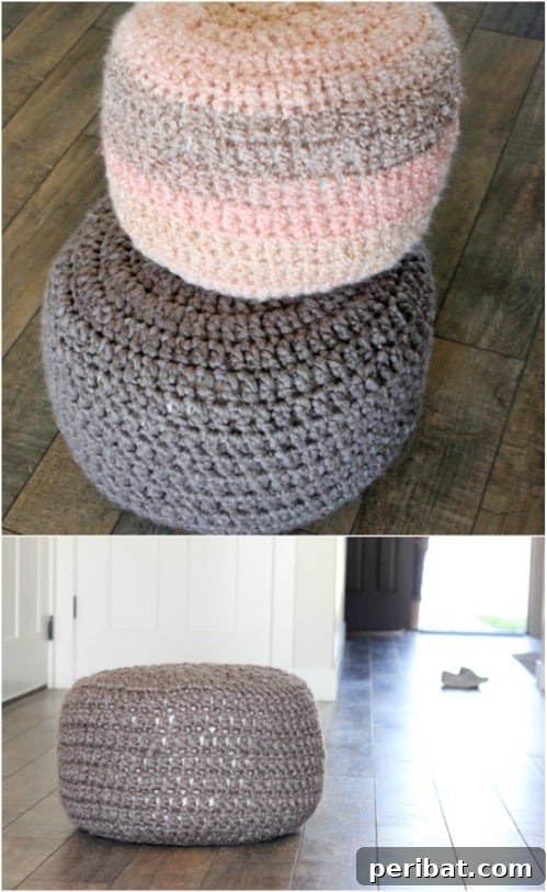 Lounge Large: 22 Easy DIY Giant Floor Cushions 7 DIY Crocheted Floor Cushions