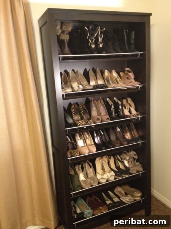 Effortless Shoe Organization Tips 12 Ikea Bookcase Turned Shoe Organizer