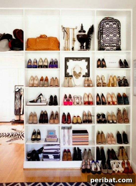 Effortless Shoe Organization Tips 5 Use a Bookshelf