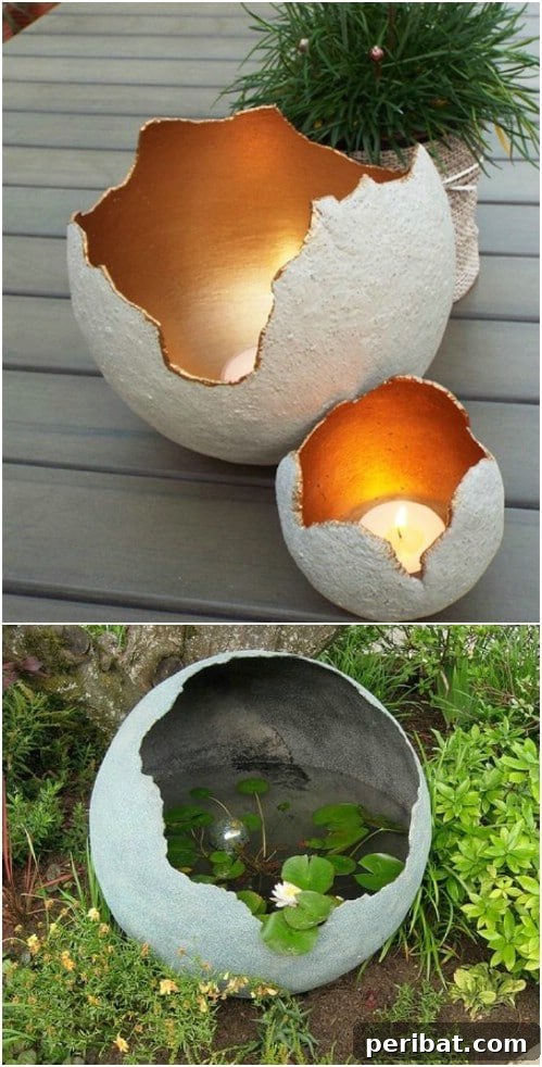 Golden Centered Decorative DIY Garden Spheres