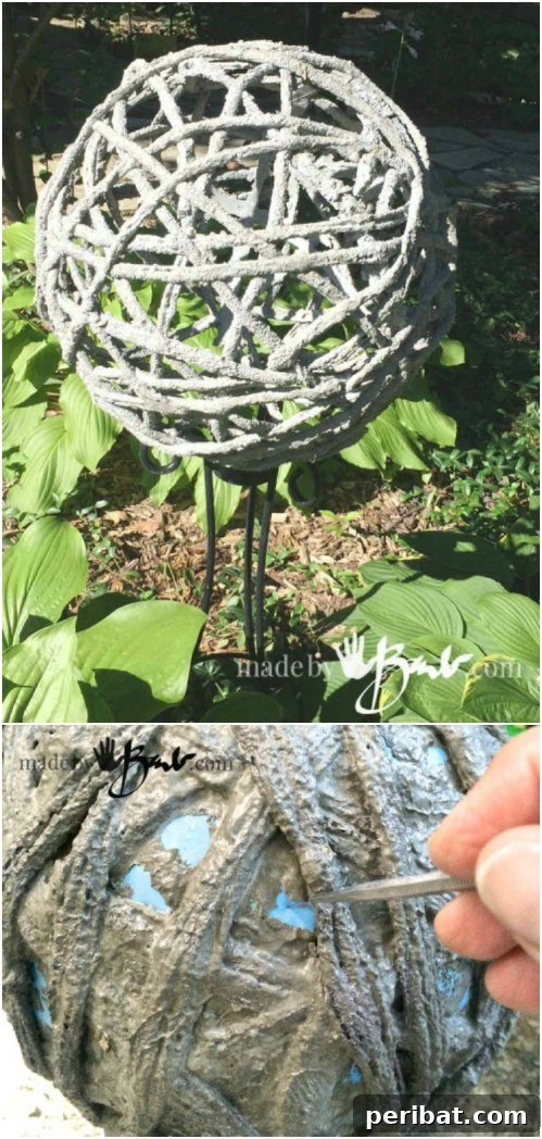 DIY Concrete Garden Orbs