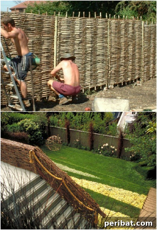 Simple DIY Modern Wattle Fence
