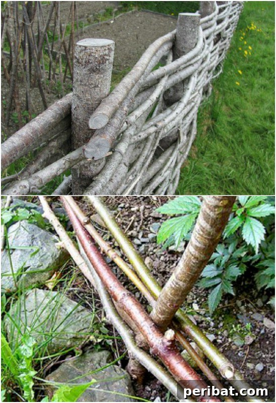 DIY Woven Wattle Garden Fencing