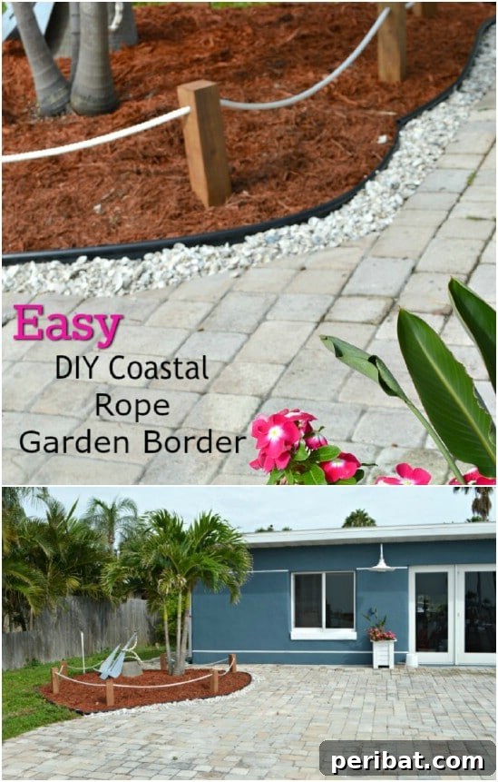 DIY Coastal Rope Garden Fence