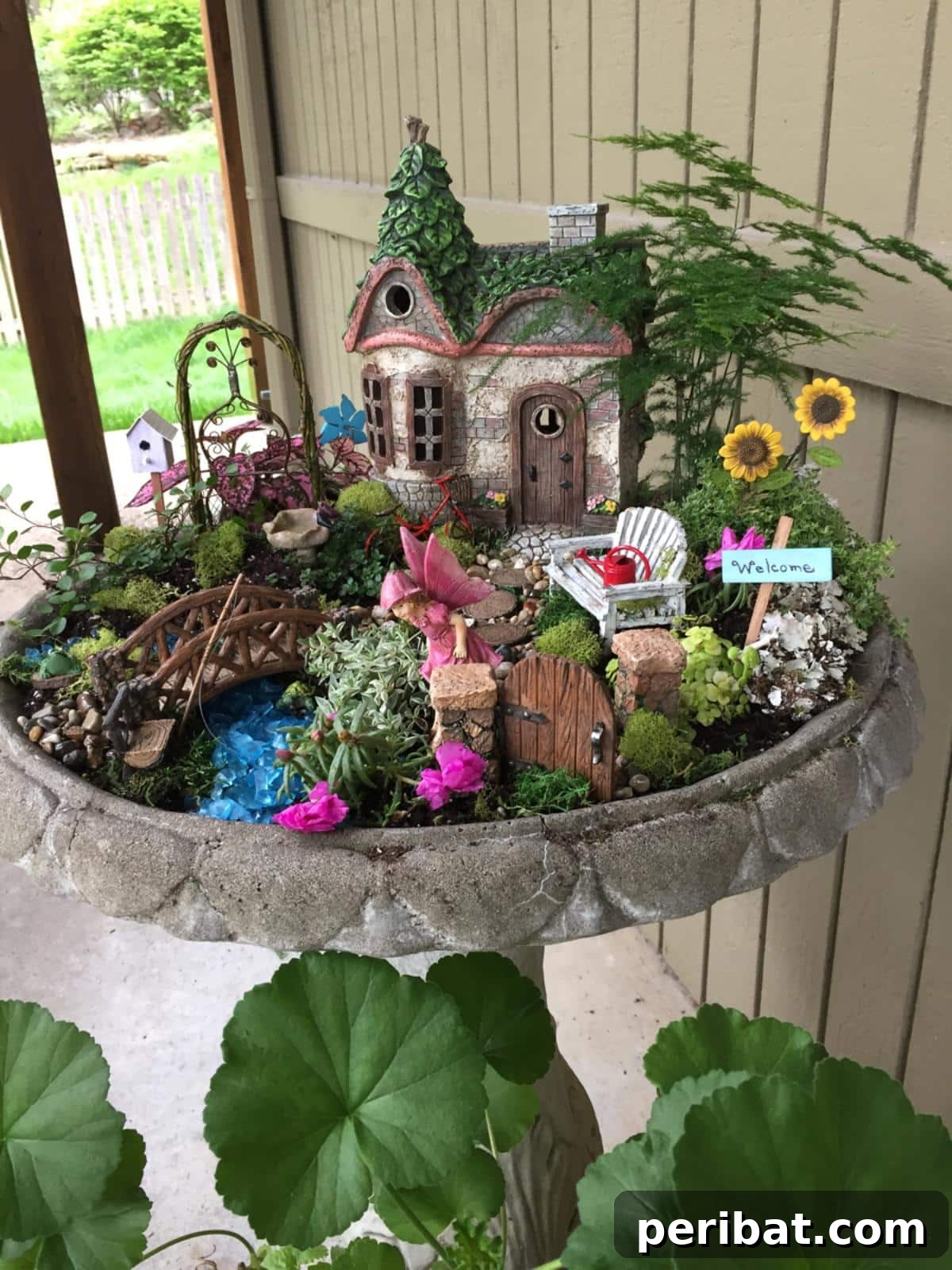 Bring Whimsical Magic Home: DIY Fairy Garden Ideas for Every Corner 4 Easy DIY Bird Bath Fairy Garden