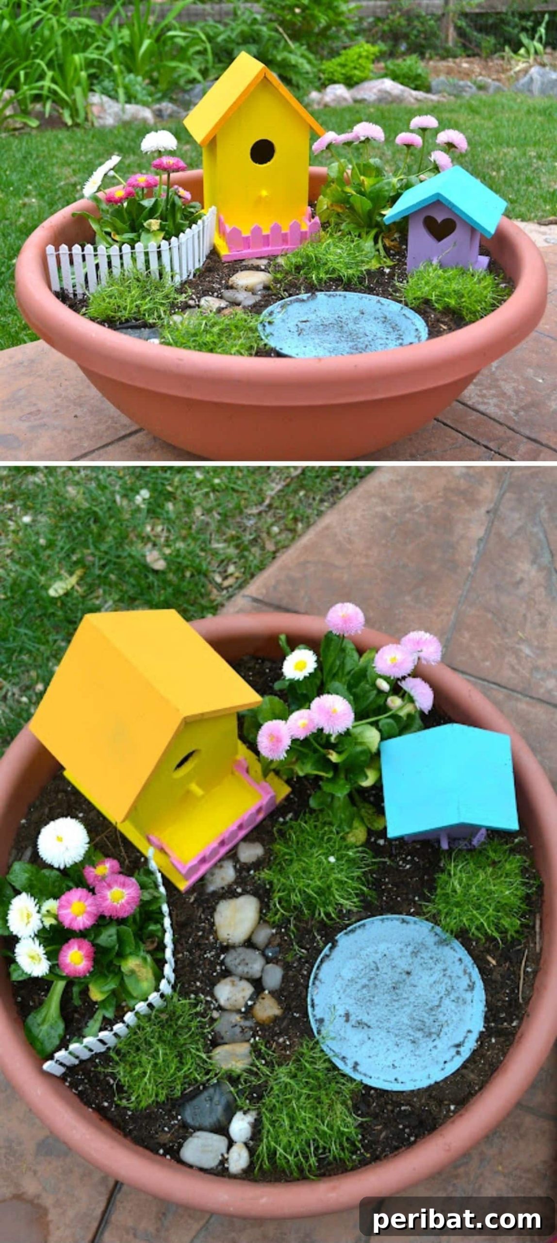 Bring Whimsical Magic Home: DIY Fairy Garden Ideas for Every Corner 5 Cute Birdhouse Themed Fairy Garden