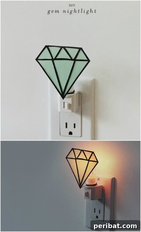 Beyond Basic: 25 DIY Nightlights to Elevate Your Home's Ambiance 14 DIY Gem Nightlight