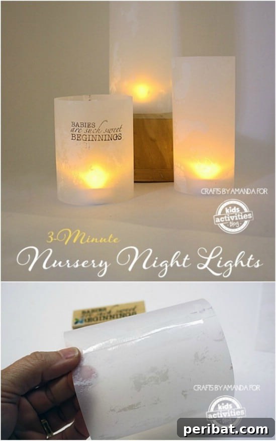 Beyond Basic: 25 DIY Nightlights to Elevate Your Home's Ambiance 2 DIY Three Minute Nursery Nightlight