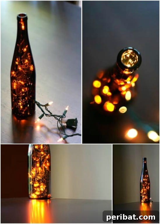 Beyond Basic: 25 DIY Nightlights to Elevate Your Home's Ambiance 24 So Easy DIY Wine Bottle Nightlight