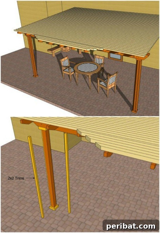 Weekend Pergola Power: Free Plans for DIY Success 11 DIY Attached Pergola With Shade