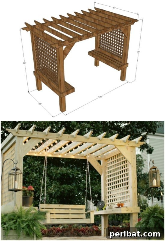 Weekend Pergola Power: Free Plans for DIY Success 12 Easy DIY Pergola Swing