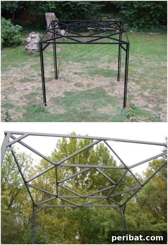 Weekend Pergola Power: Free Plans for DIY Success 14 DIY Steel Garden Pergola