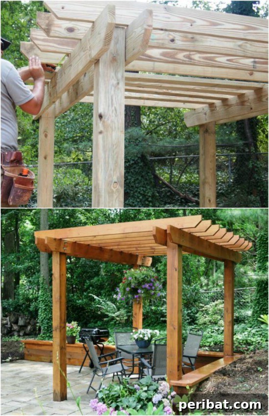 Weekend Pergola Power: Free Plans for DIY Success 4 Simple 4 Step DIY Pergola