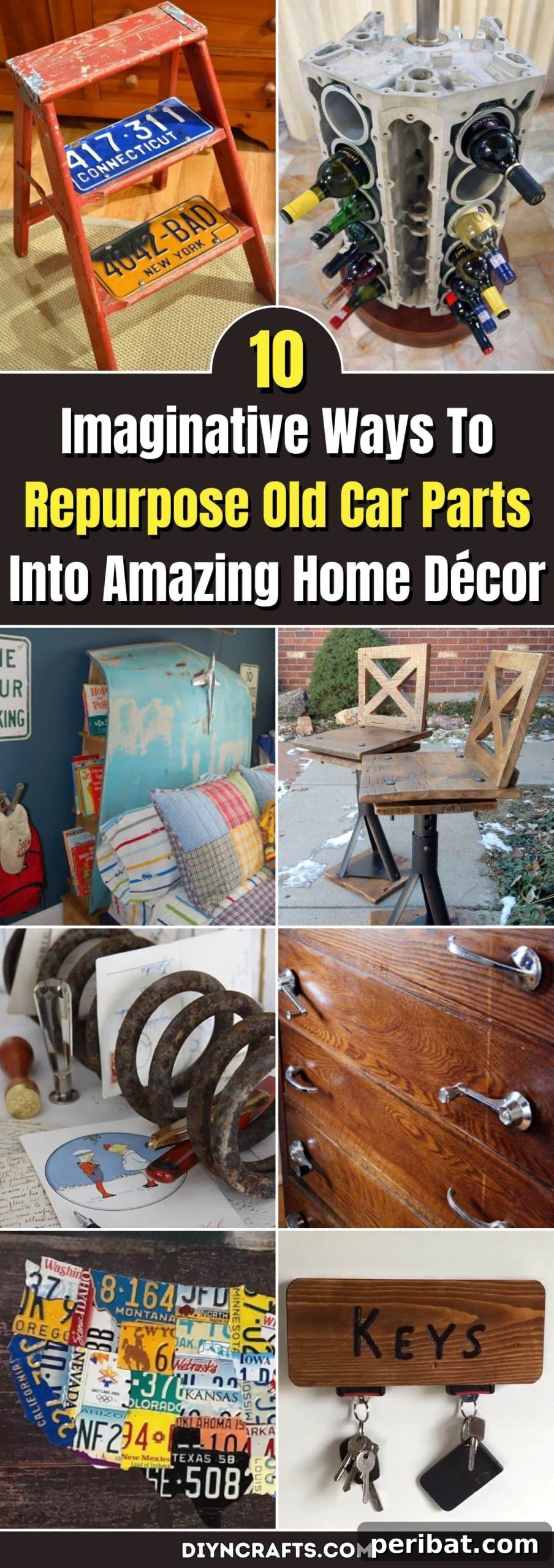 10 Brilliant Ways to Turn Car Scraps into Stylish Home Decor 2 Creative Ways to Repurpose Old Car Parts into Amazing Home Décor and DIY Projects