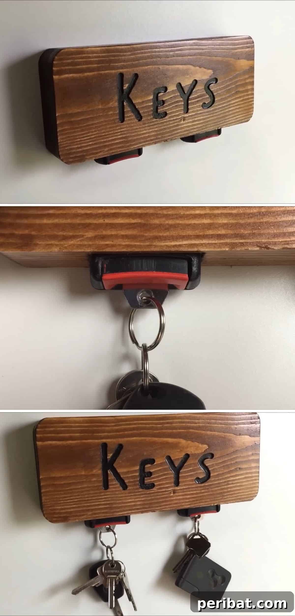 10 Brilliant Ways to Turn Car Scraps into Stylish Home Decor 9 Innovative DIY Seat Belt Buckle Key Holder for Unique Home Organization