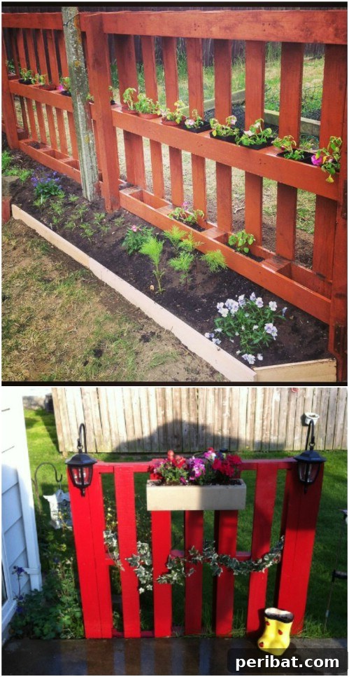 Transform Your Garden on a Dime: 15 Brilliant DIY Decor Ideas 14 DIY Pallet Garden Accent Fence