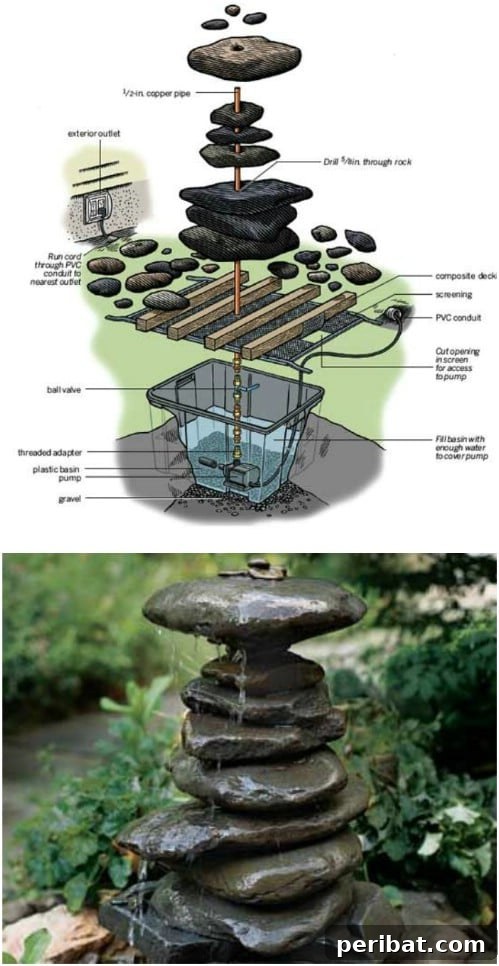 Transform Your Garden on a Dime: 15 Brilliant DIY Decor Ideas 16 Cheap And Simple DIY Stacked Rock Garden Fountain