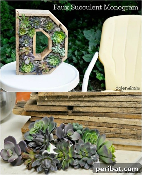 Transform Your Garden on a Dime: 15 Brilliant DIY Decor Ideas 3 DIY Faux Succulent Monogram