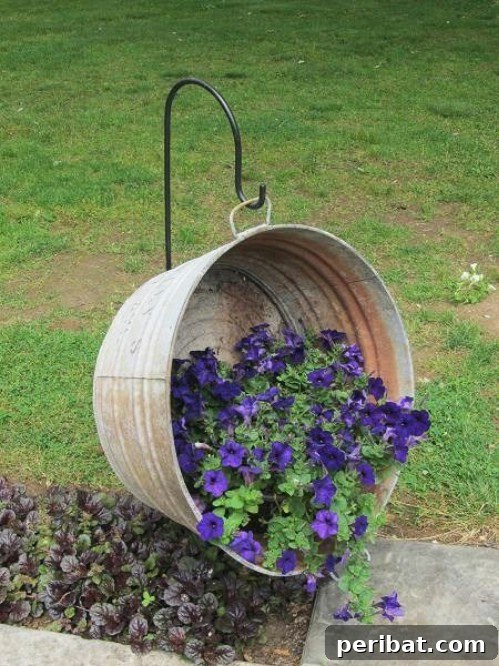 Transform Your Garden on a Dime: 15 Brilliant DIY Decor Ideas 8 DIY Galvanized Tub Planter