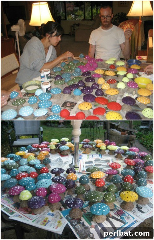 Transform Your Garden on a Dime: 15 Brilliant DIY Decor Ideas 10 DIY Concrete Mushrooms