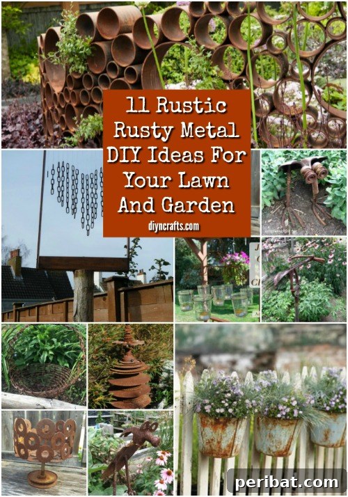 Weathered Wonders: 11 DIY Metal Accents for Your Garden 2 11 Rustic Rusty Metal DIY Ideas For Your Lawn And Garden