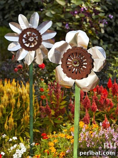 Weathered Wonders: 11 DIY Metal Accents for Your Garden 12 DIY Scrap Metal Flowers