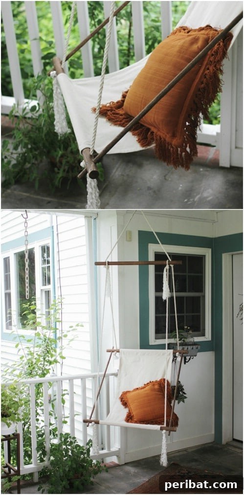 DIY Hanging Canvas Lounge Chair