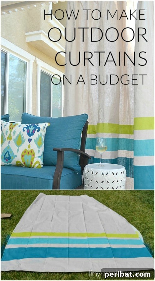 Repurposed Drop Cloth Outdoor Curtains