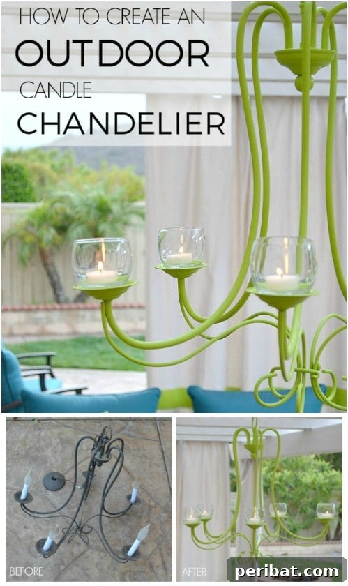 Easy DIY Outdoor Chandelier