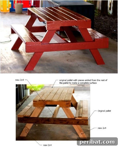 Repurposed Pallet Picnic Table