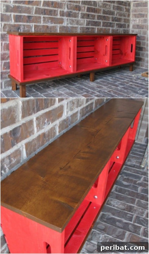 Easy DIY Crate Bench