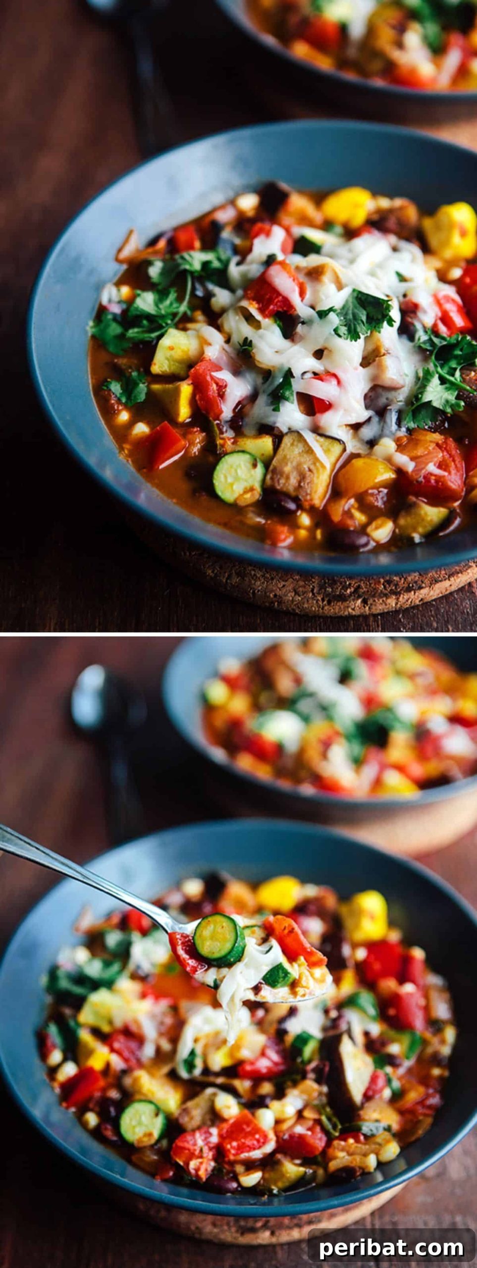 Black Bean Chili With Summer Vegetables