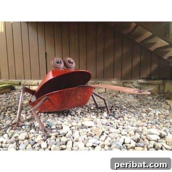 DIY Repurposed Wheelbarrow Yard Art