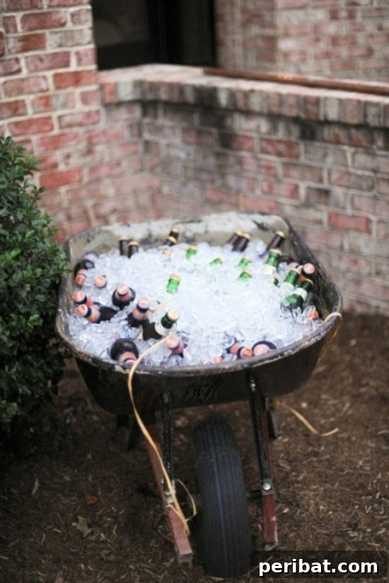 Quick And Easy Wheelbarrow Cooler