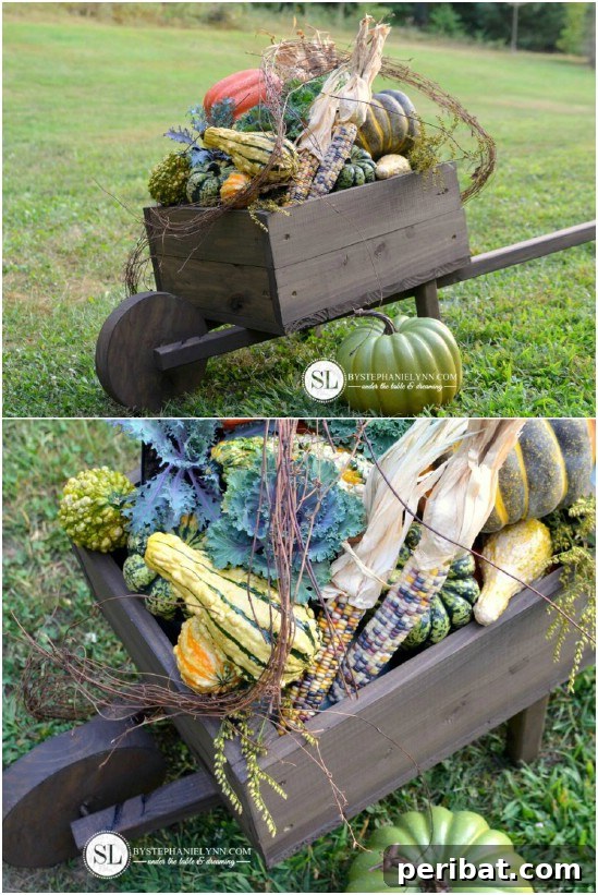 Gorgeous Seasonal Wheelbarrow Display